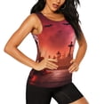 thumbnail image 2 of Lsque Pumpkins Printed Workout Tank Tops for Women, Athletic Sports Tank Tops, Compression Sleeveless Dry Fit Shirts,Sleeveless Yoga Shirt-Medium, 2 of 9