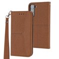 thumbnail image 1 of Wallet Case For Samsung Galaxy S21 FE,Shockproof Leather Folio Flip Kickstand Magnetic Closure Card Cash Pocket Case Cover For Samsung Galaxy S21 FE,Brown, 1 of 10