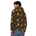 thumbnail image 4 of Goofa Sunflowers Leaves Pattern Mens Full-zip Hoodie, Zip-up Pullover Hooded Sweatshirt, Kangaroo Pocket Hoodie Ideal for Daily Wear, Travel, and Home-3X-Large, 4 of 5