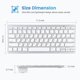 thumbnail image 5 of Ultra-Slim Wireless Bluetooth Keyboard (Russian Language) for Android Windows iOS - Silver, 5 of 5