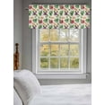 thumbnail image 3 of Tropical Botanical Curtain Valances for Windows, Red Purple Summer Floral Beige Kitchen Valance Window Treatment, Light Filtering Block Curtains for Bathroom/Bedroom/Living Room 42'' x 12'', 3 of 9