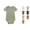 Army Green, variant on VOUZZA Toddler Girls Bodysuit Summer Casual Unisex Solid Color Long Sleeved Onesie Jumpsuits Soft Cotton Baby Clothes Rompers Packs