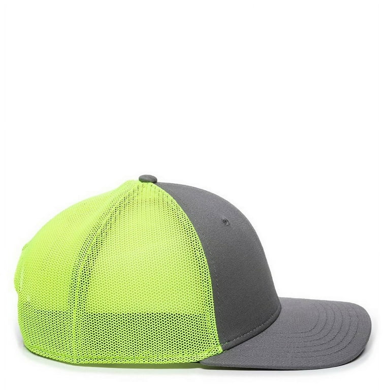 Outdoor Cap RGR-360M Plastic Sna-Charcoal/Neon Yellow | Baseball Caps