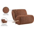 thumbnail image 3 of Meridian Furniture Akira Cognac Upholstered Accent Chair, 3 of 10