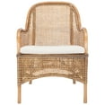 thumbnail image 2 of SAFAVIEH Charlie Rattan Club Chair w/ Cushion, Dark Natural, 2 of 7