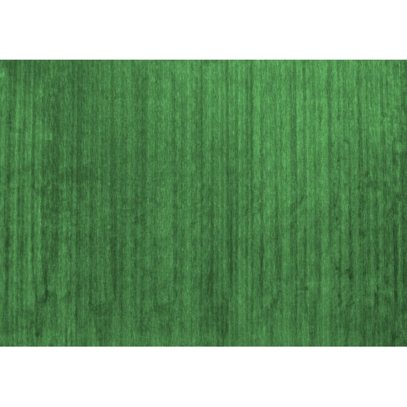 Ahgly Company Indoor Rectangle Abstract Emerald Green Contemporary Area Rugs, 5' x 8'