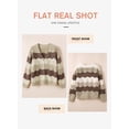 thumbnail image 6 of SHEWIN Womens Sweaters Striped Color Block Chunky Cardigans Button Down Long Sleeve V Neck Loose Knit Fall Sweater Coats Fashion, 6 of 9