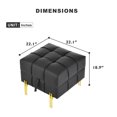 thumbnail image 2 of 22 inch Anti-scratch Leather Storage Ottoman, Entryway Bench with Golden Stainless Steel Legs, Pet Friendly for Living Room Bedroom, 2 of 8