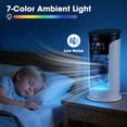 thumbnail image 5 of Portable Air Conditioner Fan, 6-Speed Cooling Fan with Humidifier, 6H Timer, 7-Color Ambient Light, 300ml Water Tank, USB Powered Desktop Air Cooler for Home Office Bedroom, 5 of 12
