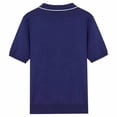 thumbnail image 6 of JWZUY Men's Solid Color Block Casual Zip V-Neck Short Sleeve Lapel Collar Blouse Tops - Cozy Summer Shirts Navy 3XL, 6 of 9