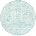 thumbnail image 2 of Jill Zarin Uptown Collection Area Rug - Cloisters (5' 3" Round Teal/Ivory), 2 of 5