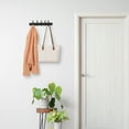 thumbnail image 5 of Unique Bargains 1 Pack Coat Rack Wall Mount Solid Coat Hook for Hanging with 5 Hooks Black, 5 of 7