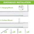 thumbnail image 5 of 4FT 120W LED Shop Light Linkable, 13000lm(400w Equivalent), 5000K Utility Shop Lights for Garages, Workshops, Basements, Hanging or FlushMount, with Power Cord and Pull Chain, ETL, 2 Pack, 5 of 7