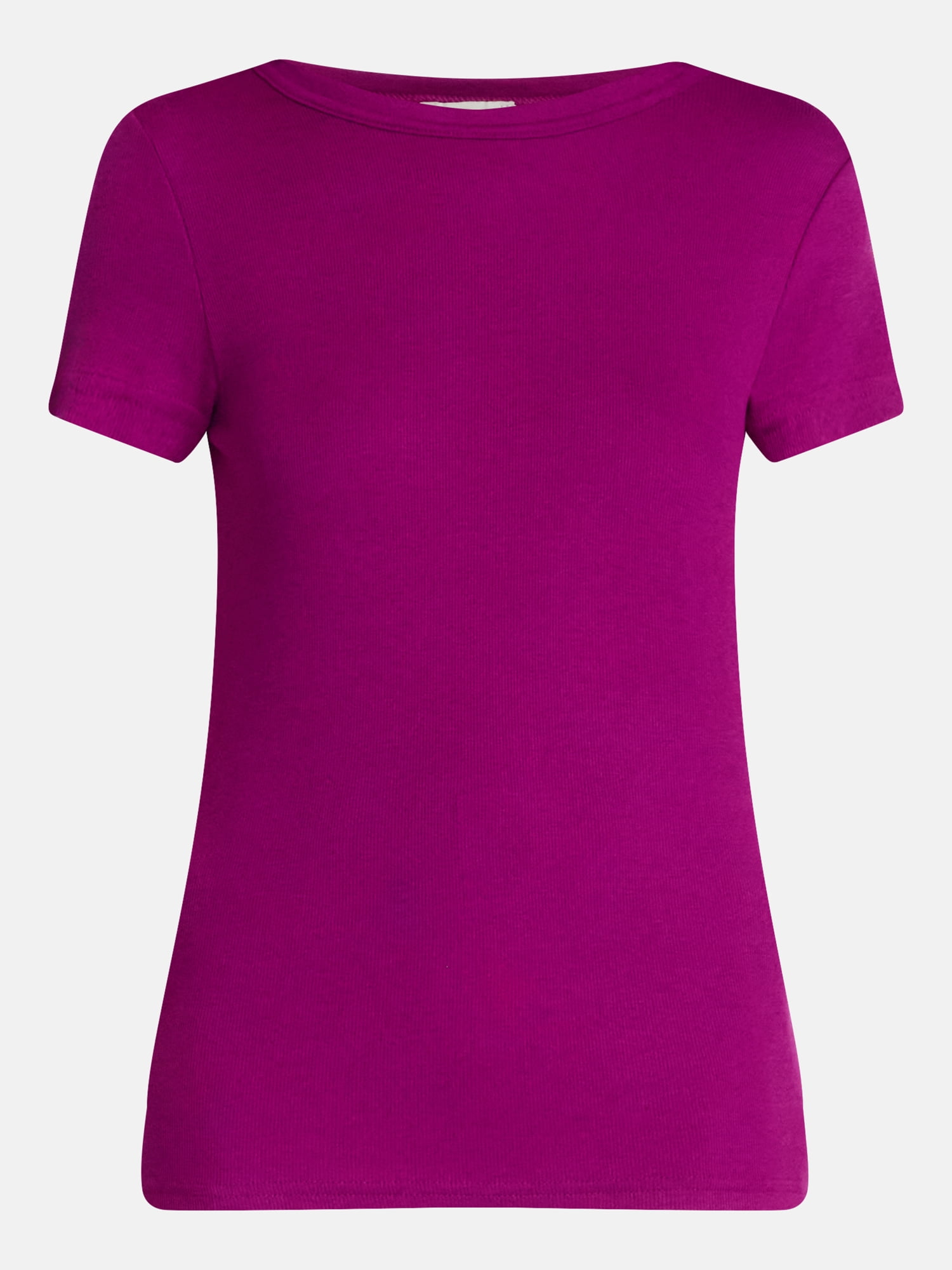 Scenario Women's Rib Tee with Short Sleeves, Sizes XS-XXXL
