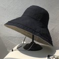 thumbnail image 5 of Wide Brim Sun Hats for Women Summer Uv Protection Beach Hat Fishing Hiking Travel Hat with Chin Strap, 5 of 6
