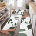 thumbnail image 2 of Brown Boho Plant Pattern Kitchen Rugs Sets Of 3,Kitchen Runner Rugs Non Skid Washable,Decorative Kitchen Floor Mats for Kitchen,Sink,Laundry,17"x30"+ 17"x47" + 17"x59", 2 of 6