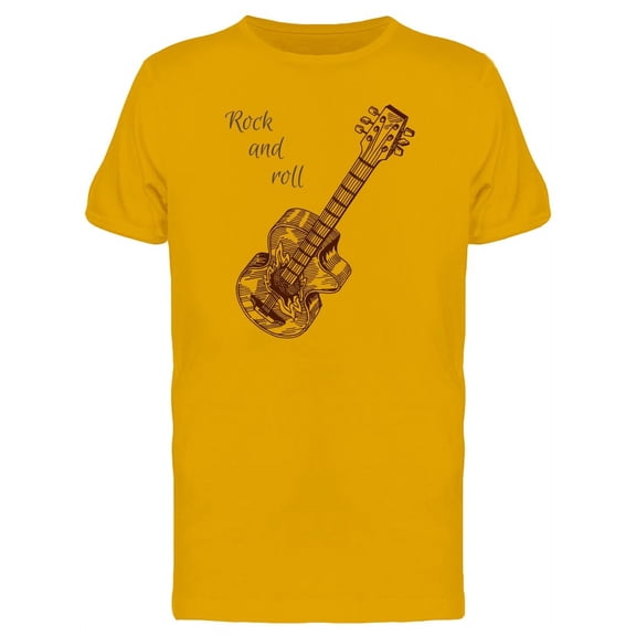 Rock And Roll Acoustic Guitar T-Shirt Men -Image by Shutterstock, Male Small