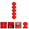 thumbnail image 3 of Miangastore Chinese New Year Lantern Red Cloth Plastic 1Pack 45.3x8.3In, 3 of 8