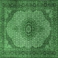 thumbnail image 1 of Ahgly Company Indoor Square Medallion Emerald Green Traditional Area Rugs, 6' Square, 1 of 4