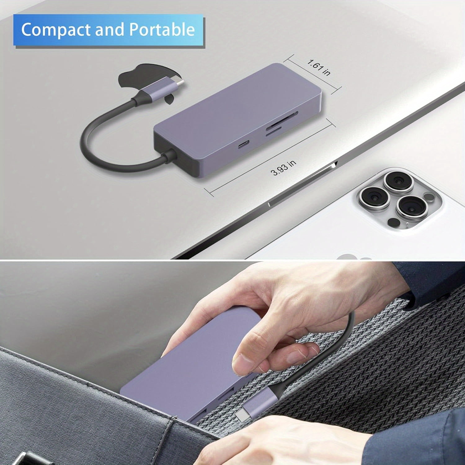 USB 3.0 Hub, 7 Ports USB C Hub With 5Gbps Data Transfer, USB C to HDMI with HDMI, USB C 3.0/2.0, SD/TF, PD 100W Compatible with Type C MacBook, Mac Pro, iMac