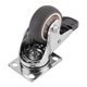 thumbnail image 5 of 4 PCS 2 pulgadas TPR Metal Luz de peso cromado Placa de cromo Caster con freno for el trolley ruedas de ruedas muebles, 5 of 6
