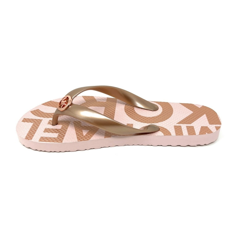 Michael Kors MK Logo Branded PVC Jet Set Women's Flip Flops, Powder Blush,  8M - Walmart.com