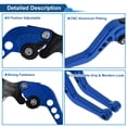 thumbnail image 4 of Palancas de freno y embrague cortas Unique Bargains para YAMAHA YZF-R25 2014-2015, palanca de freno ajustable en 6 posiciones, aleación de aluminio azul, 1 par, 4 of 7