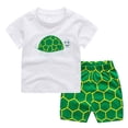 thumbnail image 7 of Toddler Boy Summer Short Sets Outfits Cotton CrewNeck Short Sleeve Playwear Sets 6-12 Months 12-24 Months 2T 3T 4T 5T 6T 7T Children 4-5 Years, 7 of 7