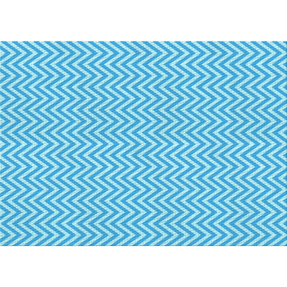 Ahgly Company Machine Washable Indoor Rectangle Transitional Tron Blue Area Rugs, 3' x 5'
