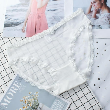 

Panties Clearance Women Trendy Trendy Lingerie Lace Breathable Soft Stretch Underpant Underwear White Xl