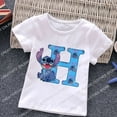 thumbnail image 3 of Camiseta de algodón para niños con letras ABCD y puntada blanca, camiseta con combinación de nombres para bebé, camiseta de dibujos animados Kawaii para niño y niña, top informal estilo Harajuku, 3 of 5