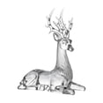 thumbnail image 2 of Clear Transparent Deer Statue , Standing and Lying Stag Figurines, Modern Reindeer Tabletop Ornament for Living Room Bedroom Office Home Decor, Plastic Craft, 2 of 7