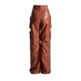thumbnail image 4 of Pantalones de peto con múltiples bolsillos de marca de moda europea y americana, pantalones de cuero sueltos con costuras personalizadas, pantalones casuales, 4 of 6