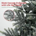 thumbnail image 2 of 7.5ft Pre-Lit Slim Aspen Fir Artificial Christmas Tree with Clear UL Lights, Realistic Pinecones & Berries, Metal Stand, Easy Assembly, 2 of 10