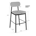 thumbnail image 3 of Home Square 2-Piece 26" Counter Stool Set in Pale Gray/Matt Light Gray, 3 of 5