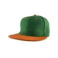 thumbnail image 1 of Top Headwear Flat Bill Adjustable Snapback Cap - Green/Orange, 1 of 2
