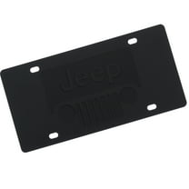 Jeep Grill Logo License Plate (Carbon Black)