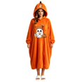 thumbnail image 2 of Ruyelune Pink Unisex Cosplay Pajamas Hooded Design, Full Zip Closure, Plush Fleece Fabric, Adults Unisex, Halloween Costume S, 2 of 4