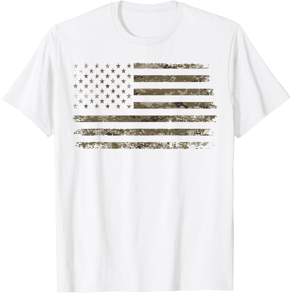 Camo American Flag USA Camouflage Men T-Shirt