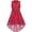 Red, variant on Girls Dress Burgundy Lace Halter Hi-low Dress Dancing Party 6 Years