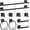 Black, variant on 10 Pieces Black Towel Bar Set, 23.6 Inch Bathroom Accessories Set SUS304 Stainless Steel Bathroom Hardware Set Towel Racks for Bathroom Wall Mounted.