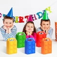 thumbnail image 2 of 30Pcs Building block party favor boxes 5 Colors Building block gift bag with Handles for Themed Birthday Party Decoration Candy Cookie Snack Supplies 5.91 x 3.15 x 8.27 Inches, 2 of 4