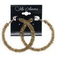 thumbnail image 2 of Beaded Hoop Earrings For Women Gold-Tone, 2 of 2
