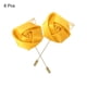 thumbnail image 3 of Ramilletes de rosa Unique Bargains 6 Pcs Amarillo Seda Metal, 3 of 5