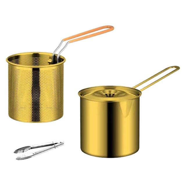 Lipstore Petite Friteuse en Acier Inoxydable pour Cuisine Maison