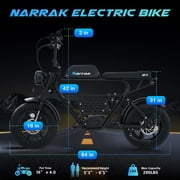Electric Bike for Adults,1100W Peak Motor 16 x 4.0 Fat Tires 28MPH E-Bike, 48V Removable Battery Dirt Bike, Dual Suspension & Brakes Motorcycle, 7-Speed, All Terrain for Mountains, Snow