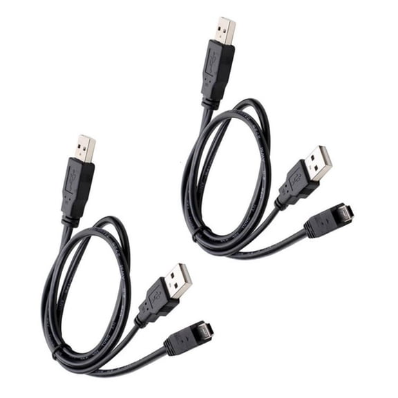 USB A Male to Mini B Splitter Cord USB Connectors Durability HDD Date Cable