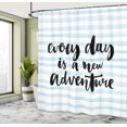 thumbnail image 5 of Ambesonne Saying Shower Curtain, Adventure Text, 69"Wx84"L, Pale Blue, 5 of 5