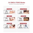 thumbnail image 3 of Estimulador muscular TENKER EMS TENS, masajeador electrónico de pulso de doble canal con 24 modos para aliviar el dolor y fortalecer los músculos. Máquina TENS recargable con 8 electrodos., 3 of 5