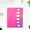 Hot Pink, variant on Kumdkd 6-Pocket Expanding File Folder - A4 Document Organizer with Elastic Closure | Color-Coded Office Supplies for Bills, Receipts